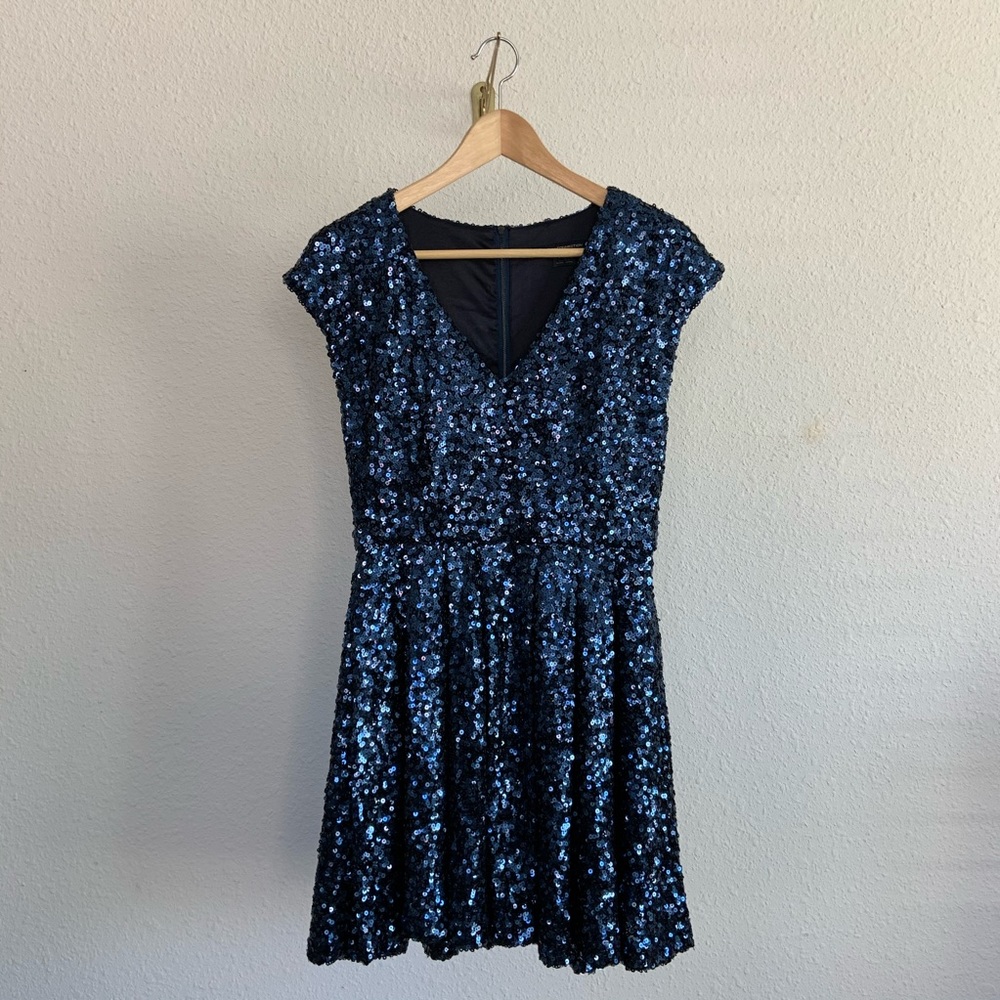 French Connection Blue Sequin Dress